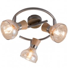 Φωτιστικό Σποτ 3xE14 230V Σατινέ-Ξύλο 955ADDY3/WD